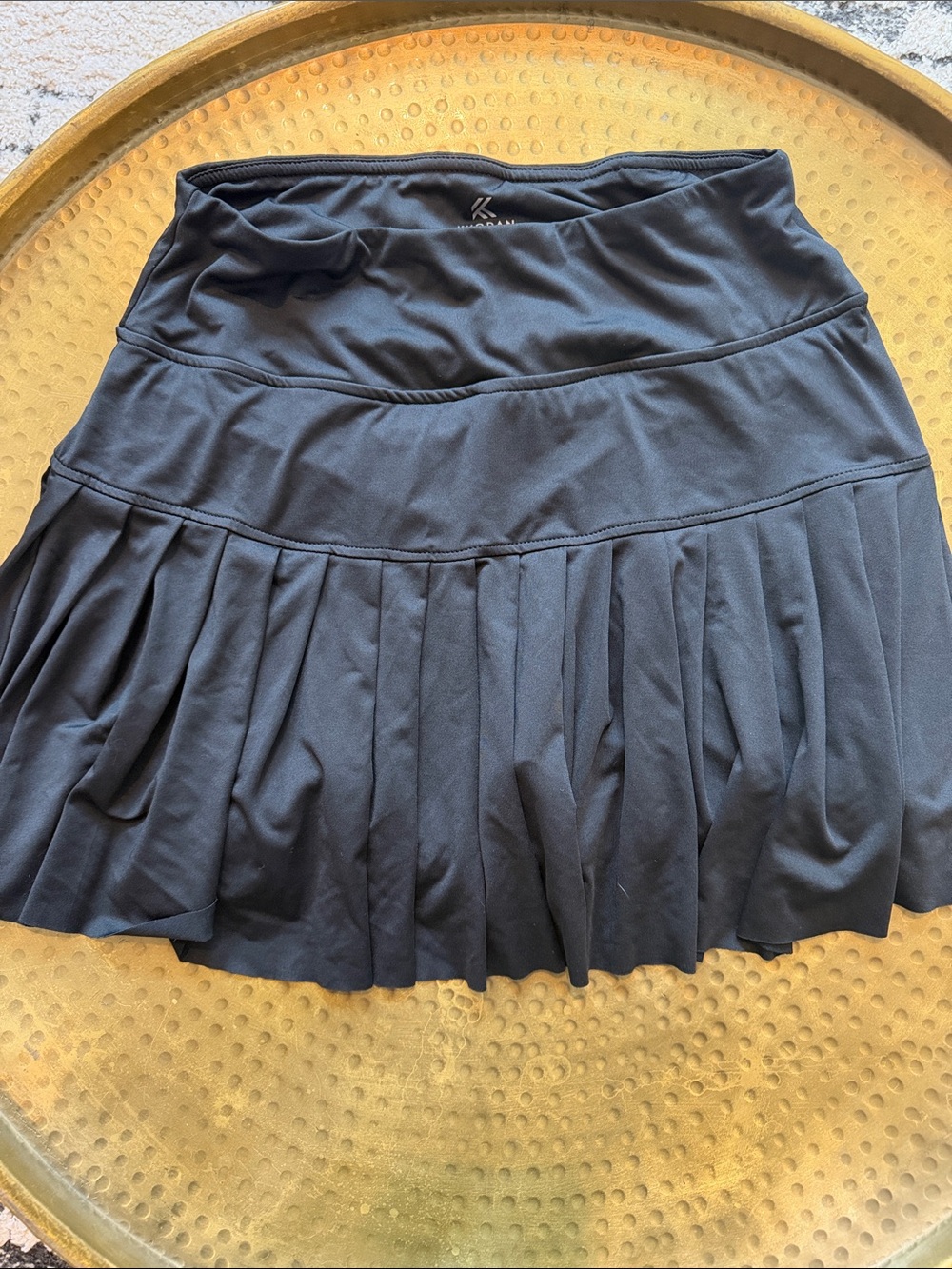 Kyodan Black Pleated Skater Skirt